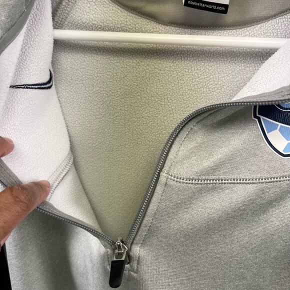 Nike Soccer Soft Fleece Lined Thermi-Fit Hooded Pullover Quarter Zip Hoodie MM05 - Picture 8 of 13